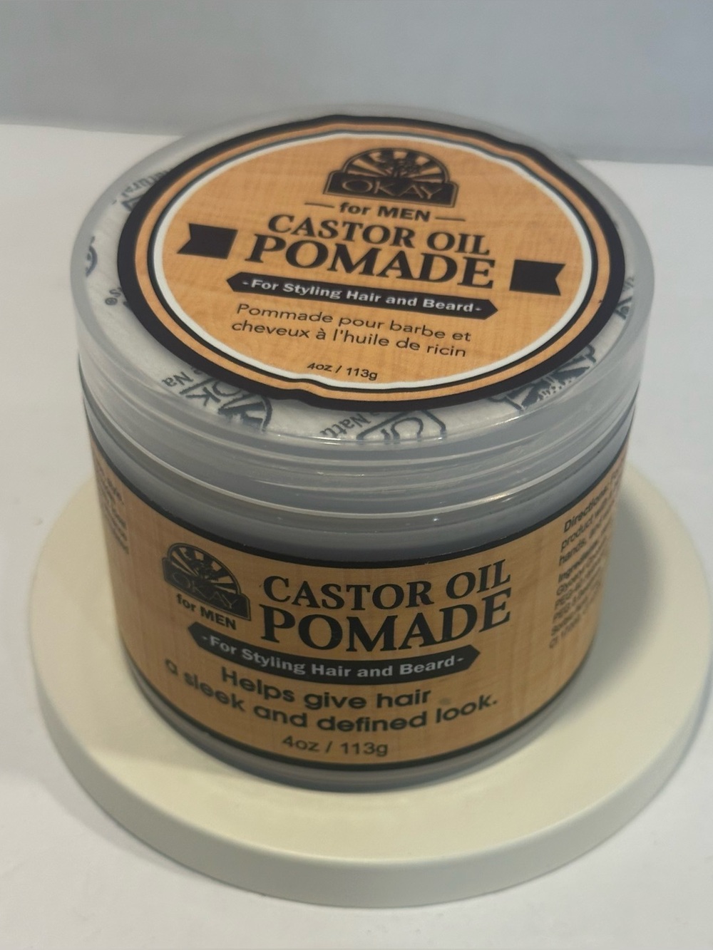 OKAY Castor Men’s Castor Oil / Pomade - Size 4oz.